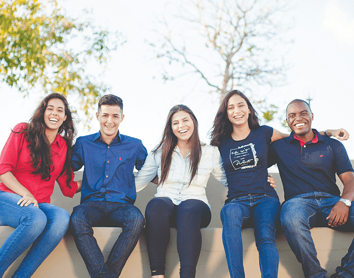 Antares students together on campus